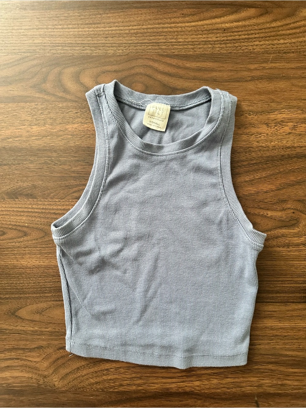 Full Tilt Ribbed Cropped Tank Size XS